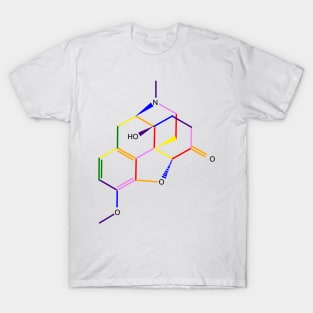 Oxycontin Molecule Rainbow Chemistry T-Shirt